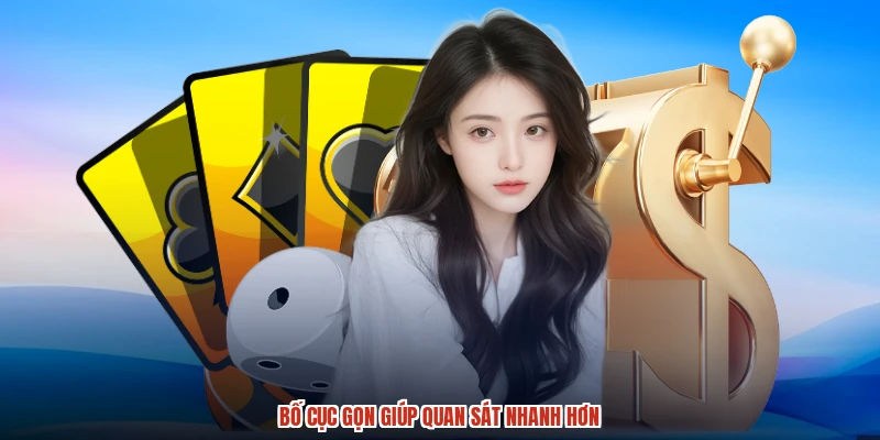 Bố cục gọn giúp quan sát nhanh hơn
